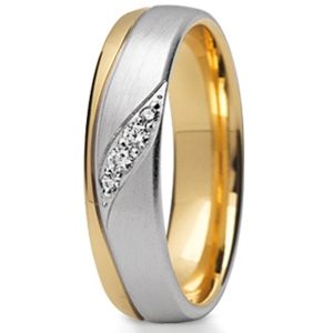 Obrączka z żółtego i białego złota ST-283ZB-m