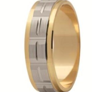 Obrączka z żółtego i białego złota ST-177ZB-m