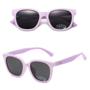 Dziecięce 5-9 lat gumowe okulary przeciwsłoneczne polaryzacyjne POL-JR-66C fioletowe