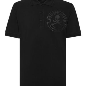 KOSZULKA POLO Z KRYSZTAŁOWYM ZDOBIENIEM