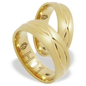 Obrączka z żółtego złota ŁH-01Z-light-m