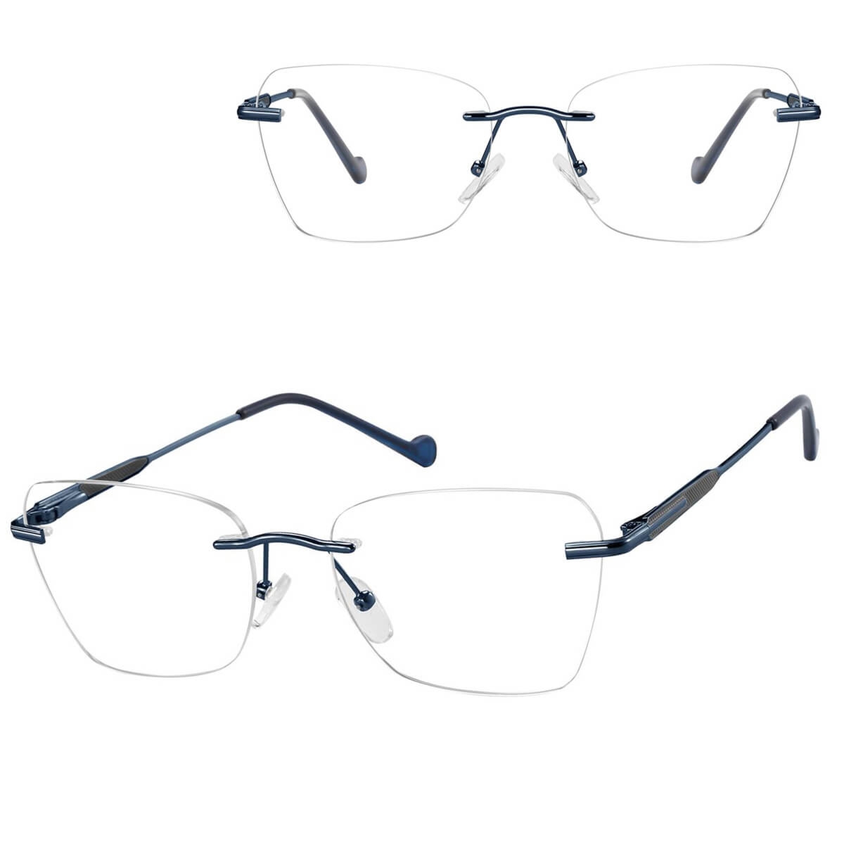 Bezramkowe oprawki korekcyjne okulary zerówki patentki na teleskopach 871E garantowe