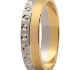 Obrączka z żółtego i białego złota ST-144ZB-m
