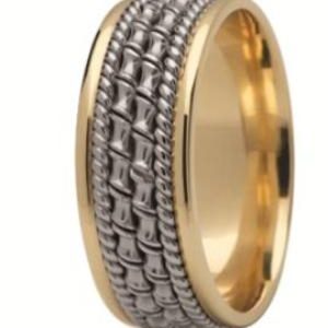 Obrączka z żółtego i białego złota ST-145ZB-m