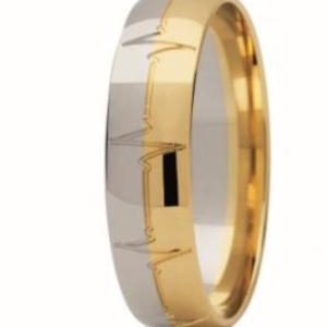 Obrączka z żółtego i białego złota ST-257ZB-k