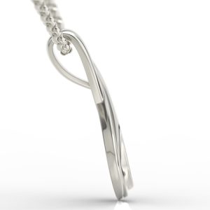 Wisiorek z białego złota z diamentem APW-96B