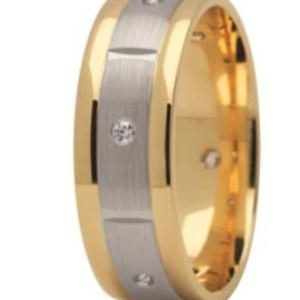 Obrączka z żółtego i białego złota ST-173ZB-m