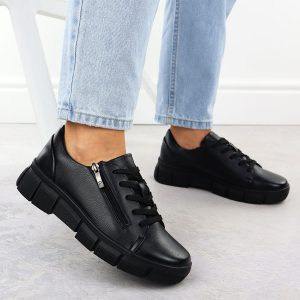 Półbuty damskie czarne Potocki 25-19369