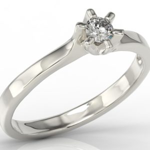 Pierścionek zaręczynowy z białego złota z brylantem AP-9416B