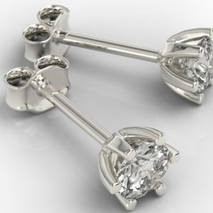 Kolczyki z białego złota z diamentami LPK-8054B