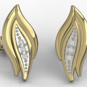 Kolczyki z żółtego złota z diamentami APK-86Z-R