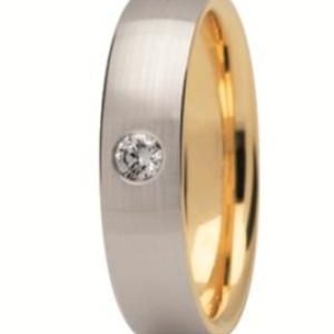 Obrączka z żółtego i białego złota ST-249ZB-k