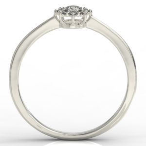 Pierścionek z białego złota z diamentami JP-49B