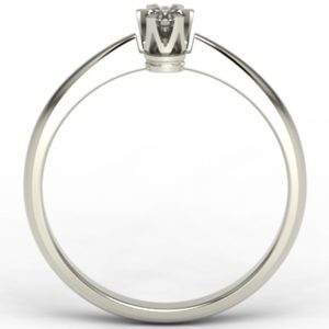 Pierścionek zaręczynowy z białego złota z brylantem JP-2510B