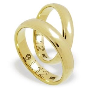 Obrączka z żółtego złota ŁL-12Z-m