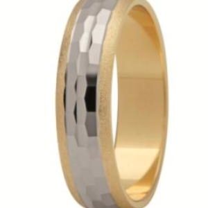 Obrączka z żółtego i białego złota ST-118ZB-m