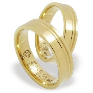 Obrączka z żółtego złota ŁS-13Z-m