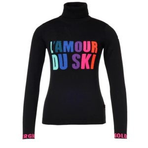 DZIANINOWY GOLF Z PRINTEM "AMOUR"