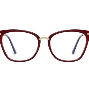 Okulary kocie do komputera damskie z filtrem BLUE Light zerówki 2574-2