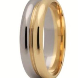 Obrączka z żółtego i białego złota ST-188ZB-k