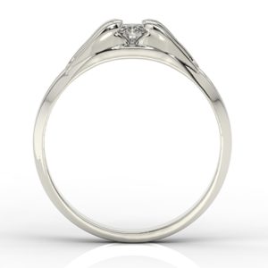 Pierścionek zaręczynowy z białego złota z brylantem BP-4316B