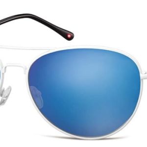 Biale Aviatory okulary lustrzanki MS95E