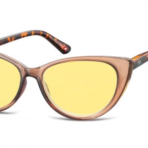 OKULARY Przeciwsłoneczne Kocie Oczy Damskie Brązowe MS43C