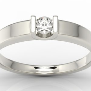 Pierścionek zaręczynowy z białego złota z brylantem JP-9816B
