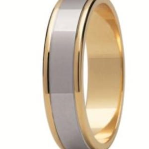 Obrączka z żółtego i białego złota ST-74ZB-k