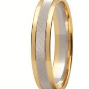 Obrączka z żółtego i białego złota ST-229ZB-m