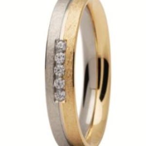 Obrączka z żółtego i białego złota ST-265ZB-k