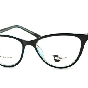 OPRAWKI OKULAROWE pod Korekcję KOCIE OKO Damskie ST2941B czarno-błękitne