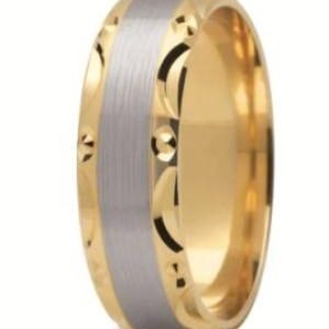 Obrączka z żółtego i białego złota ST-151ZB-m