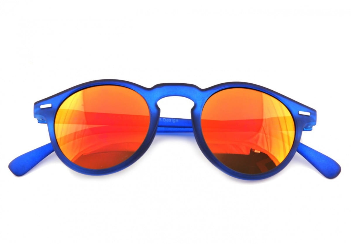 Okulary przeciwsłoneczne Lenonki HM-1582A niebieskie lustrzane