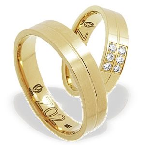 Obrączka z żółtego złota ŁZ-02Z-light-k