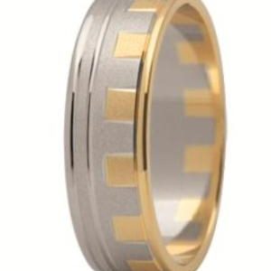 Obrączka z żółtego i białego złota ST-154ZB-m