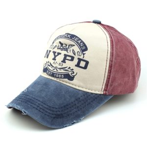 Czapka z Daszkiem bejsbolówka NYPD granat-bordo