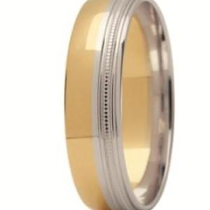 Obrączka z żółtego i białego złota ST-254ZB-k