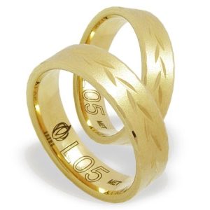 Obrączka z żółtego złota ŁL-05Z-light-m