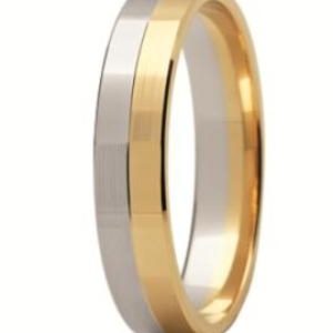Obrączka z żółtego i białego złota ST-246ZB-k