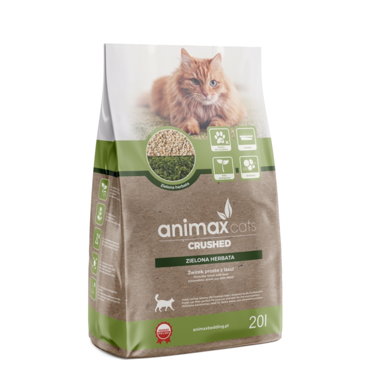 AnimaxKot Kruszon zbrylający Zielona Herbata - 20l