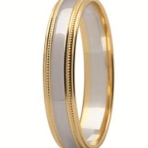 Obrączka z żółtego i białego złota ST-241ZB-k