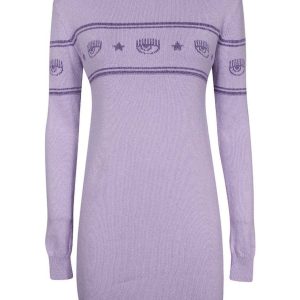 DZIANINOWA SUKIENKA Z LOGO "MAXILOGOMANIA"