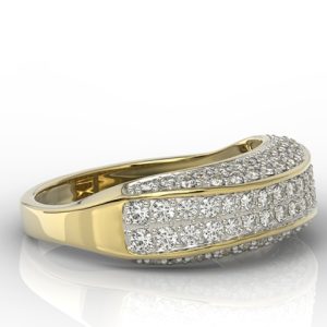 Pierścionek z żółtego złota z diamentami BP-27Z