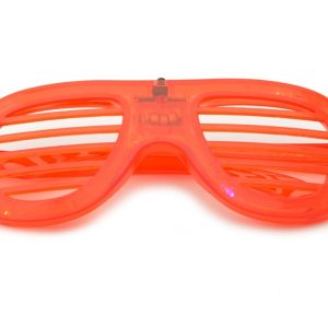 OKULARY ŚWIECĄCE LED imprezowe żaluzje Migające CZERWONE