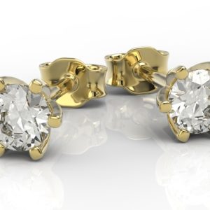 Kolczyki z żółtego złota z diamentami 0,54 ct wzór LPK-8054Z
