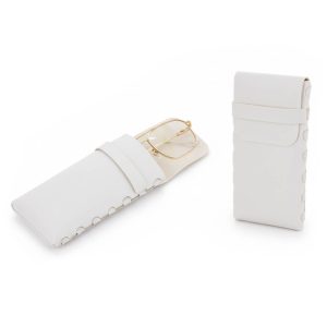 Pokrowiec na okulary zamykany na klapkę ET-135C biały