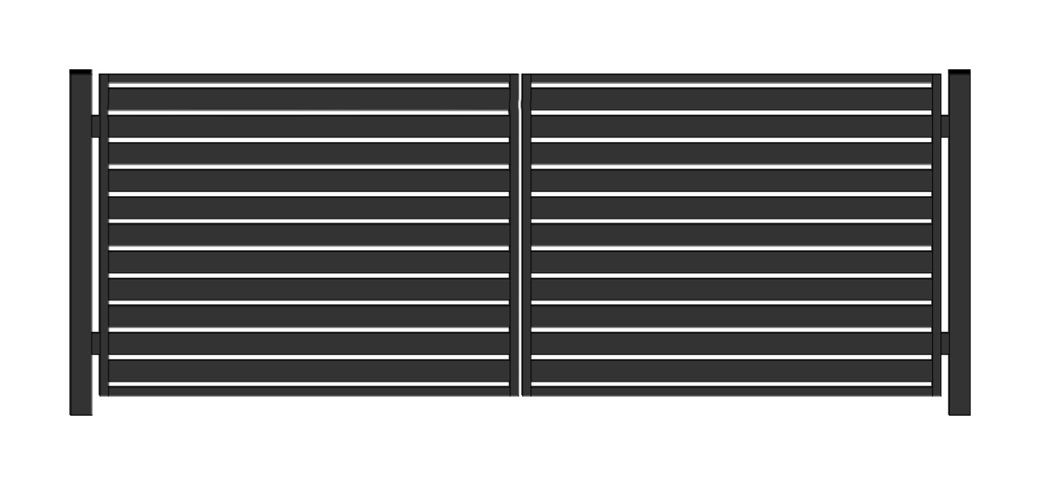 Brama typ WALL 100 - antracyt , brązowa , czarna , szara , zielona - 4,00 m