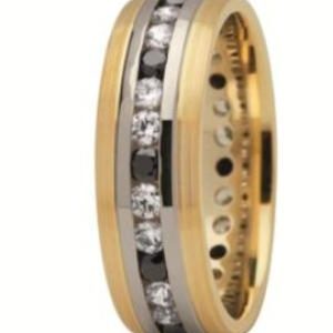Obrączka z żółtego i białego złota ST-252ZB-m