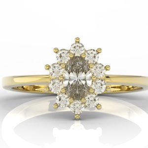 Pierścionek z żółtego złota z cyrkoniami AP-1830Z-C